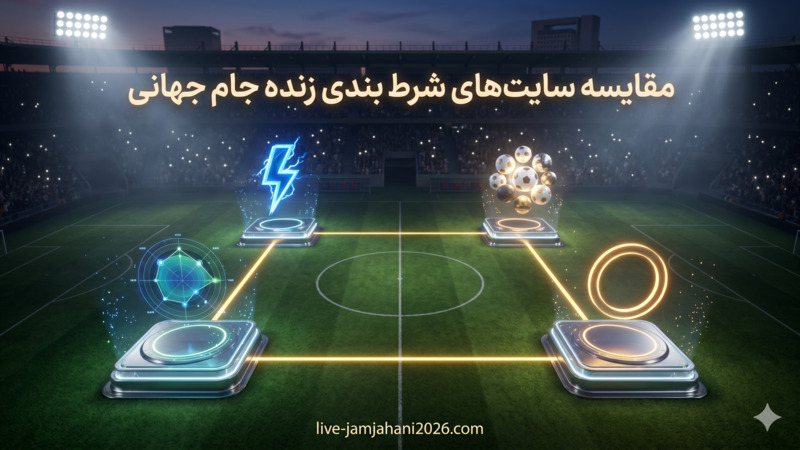 مقایسه سایت‌های شرط بندی زنده جام جهانی