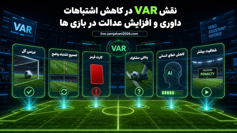 نقش VAR در کاهش اشتباهات داوری و افزایش عدالت در بازی ها